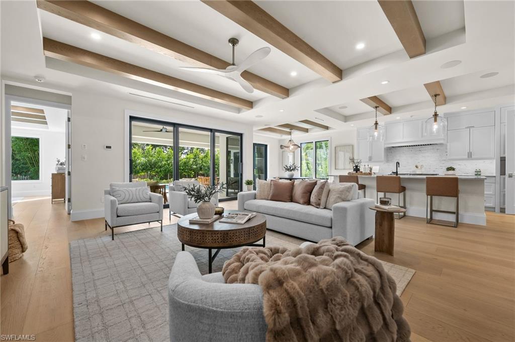 Wood beam ceiling enhancement