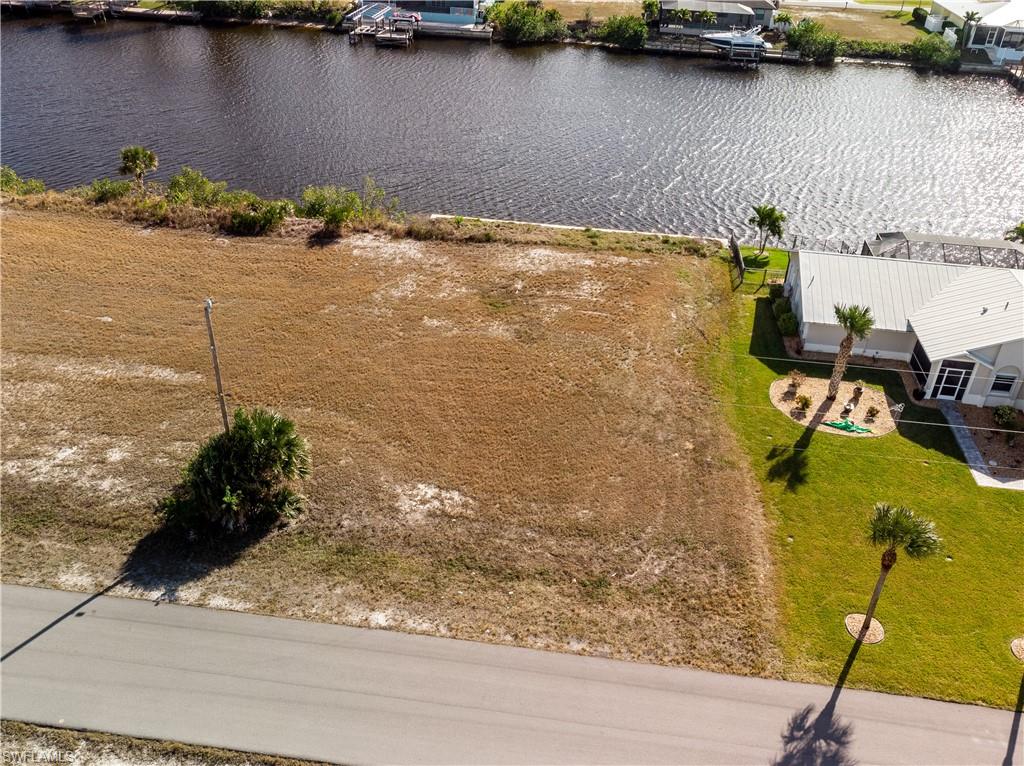 Aerial view with canal