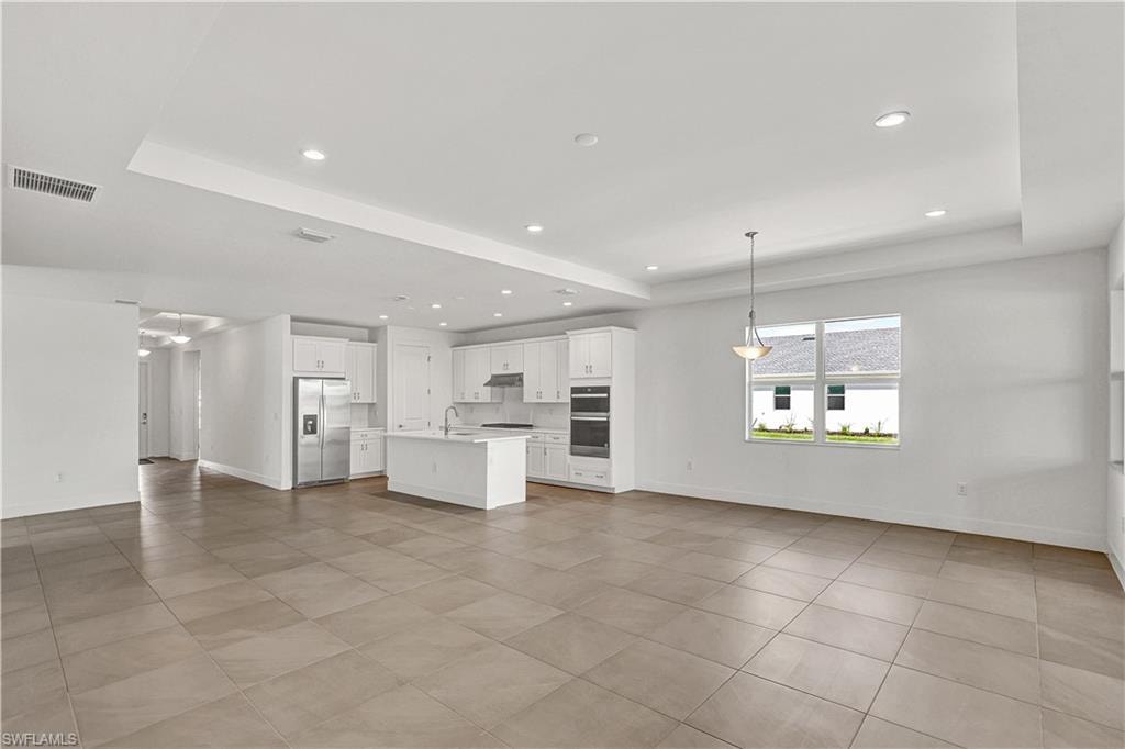 Open-concept floor plan