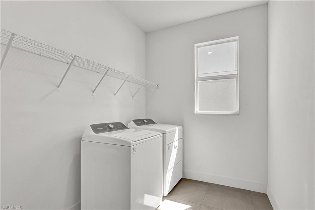 Laundry room with washer and gas dryer