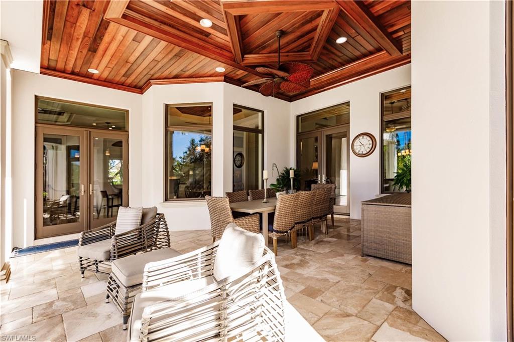 View of patio / terrace featuring ceiling fan and outdoor lounge area
