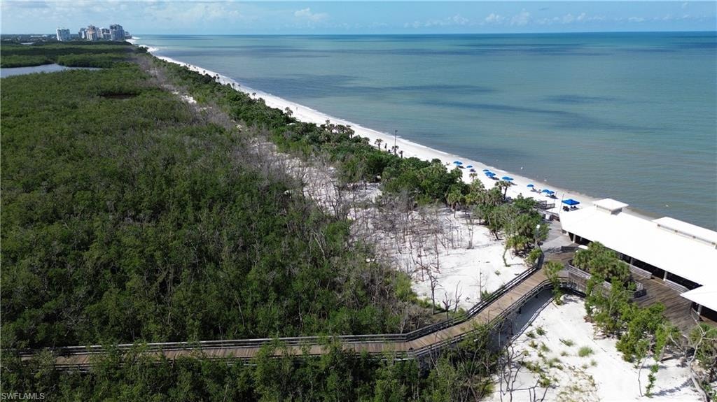 Aerial view of unending shoreline