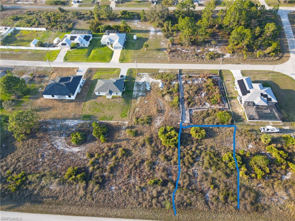 Aerial view with a residential view