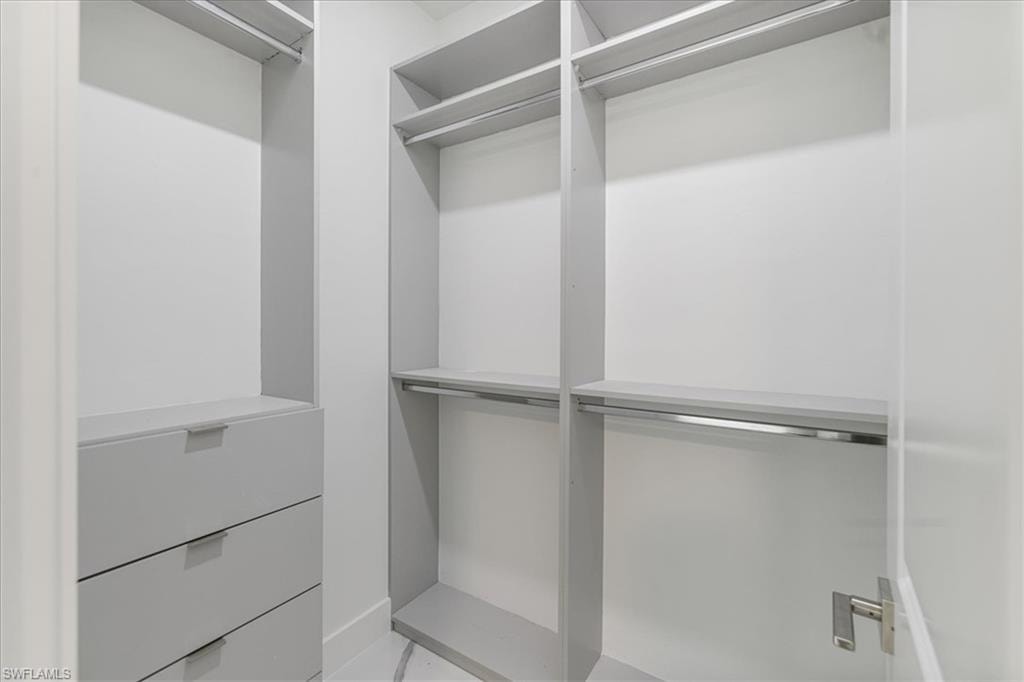 View of walk in closet