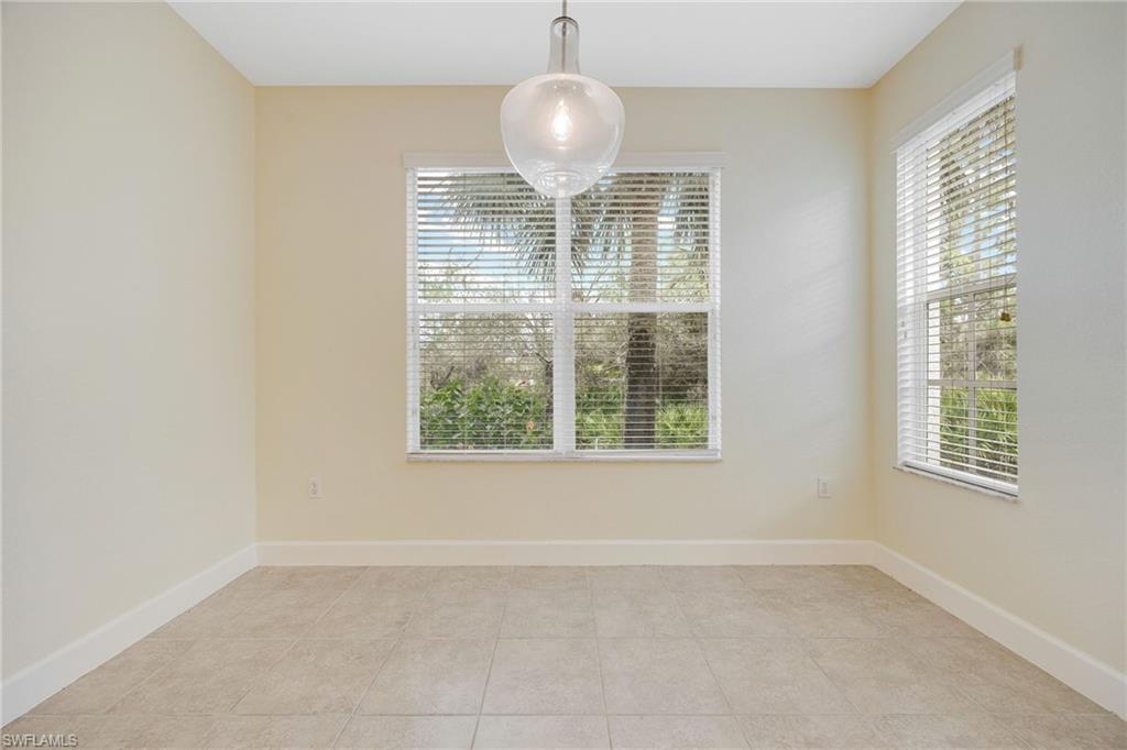 View of tiled spare room