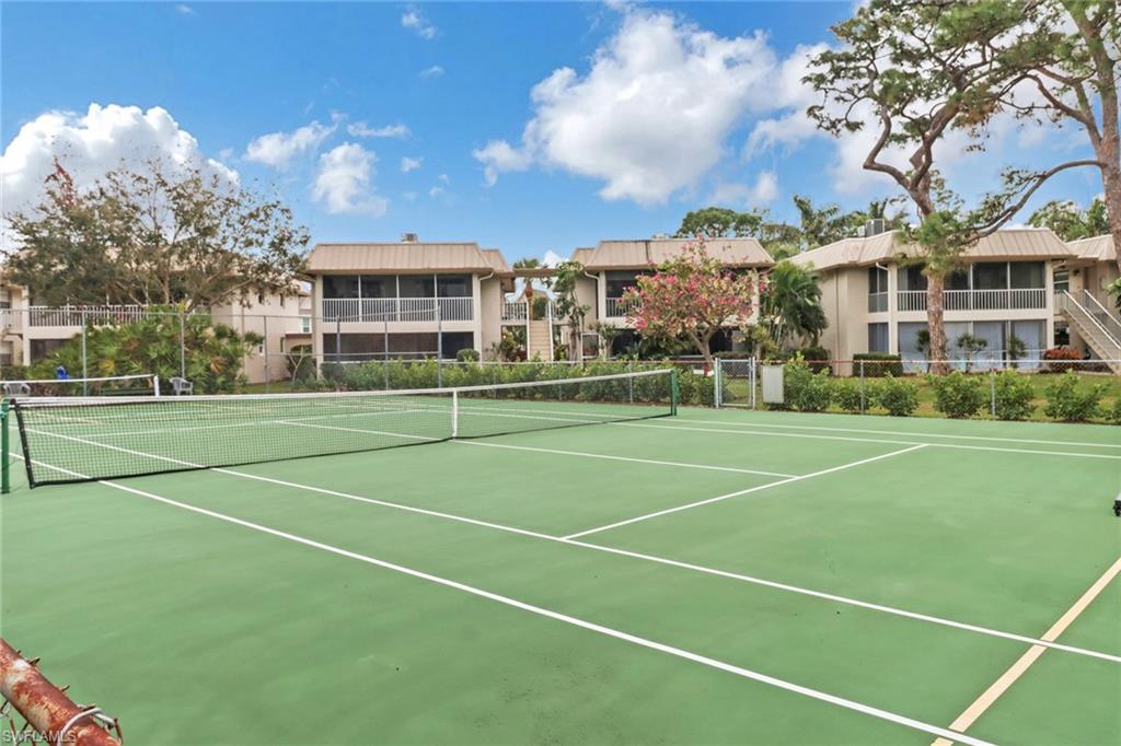 View of tennis court