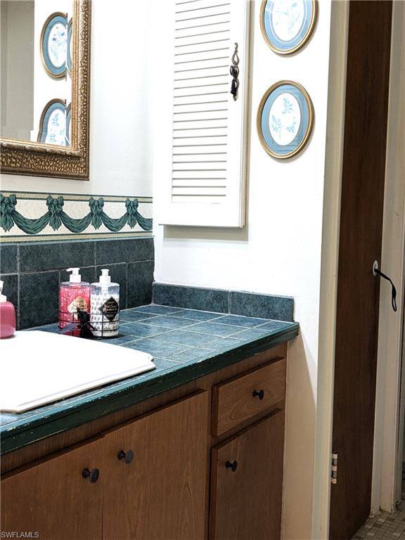 Bathroom featuring vanity