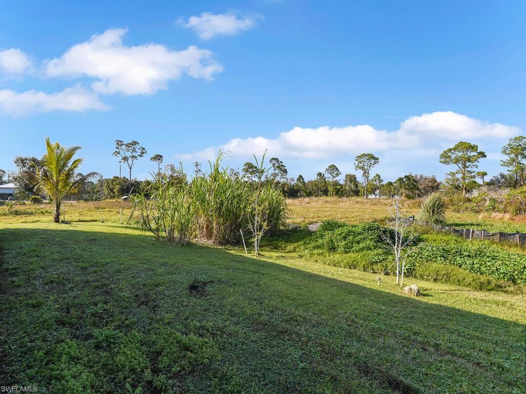 View of yard with a rural view