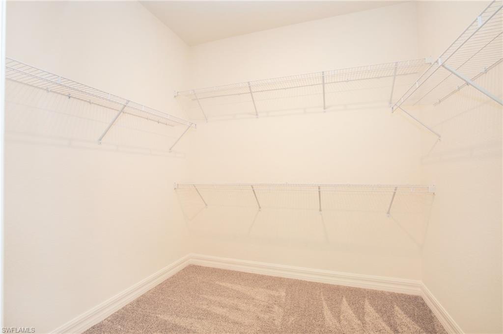 Walk in closet featuring carpet