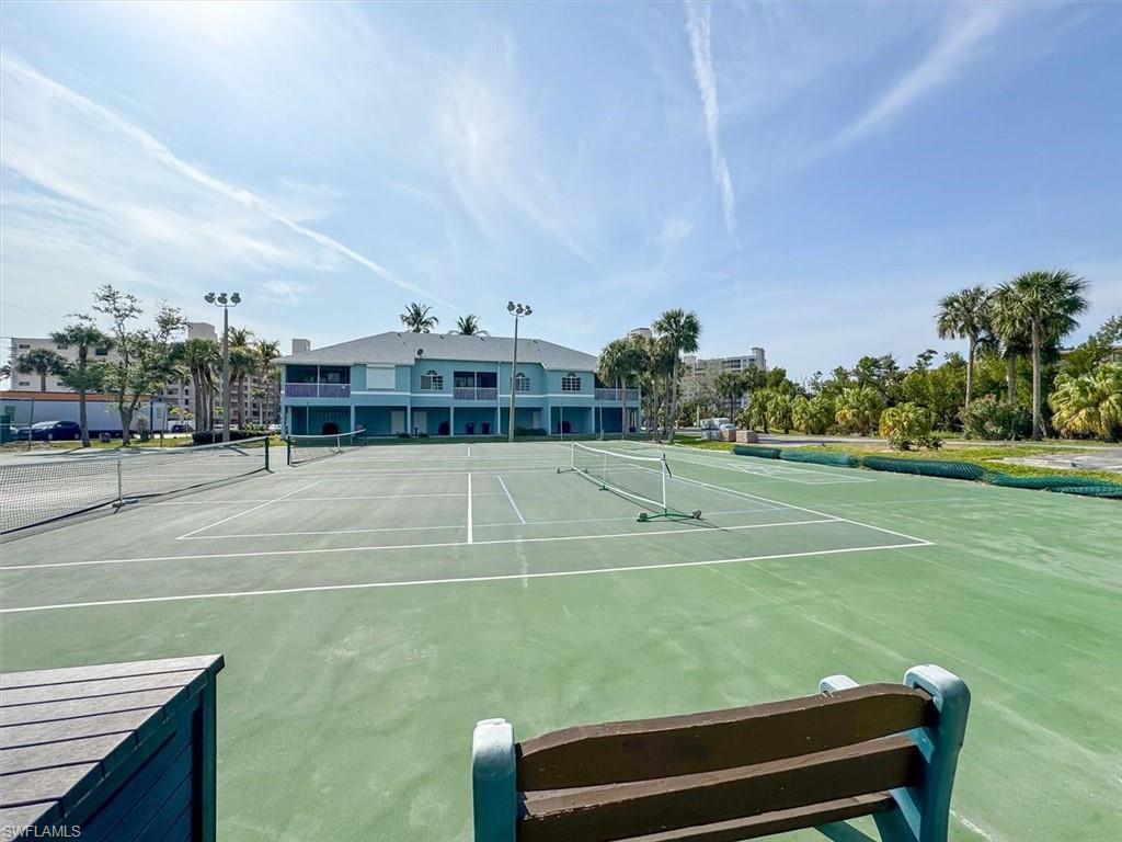 View of tennis court