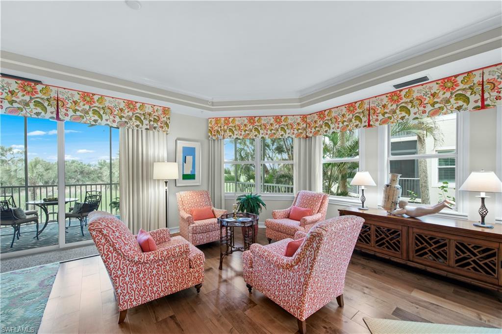 Sunroom with a tray ceiling
