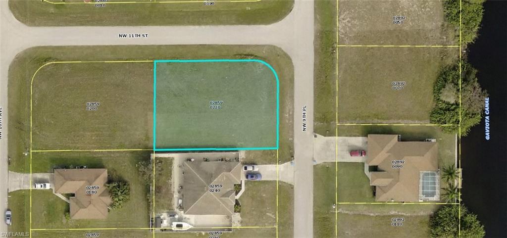 Oversized residential corner lot with Western rear exposure.