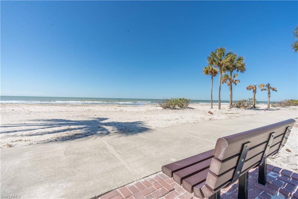 Property view of water featuring a view of the beach
