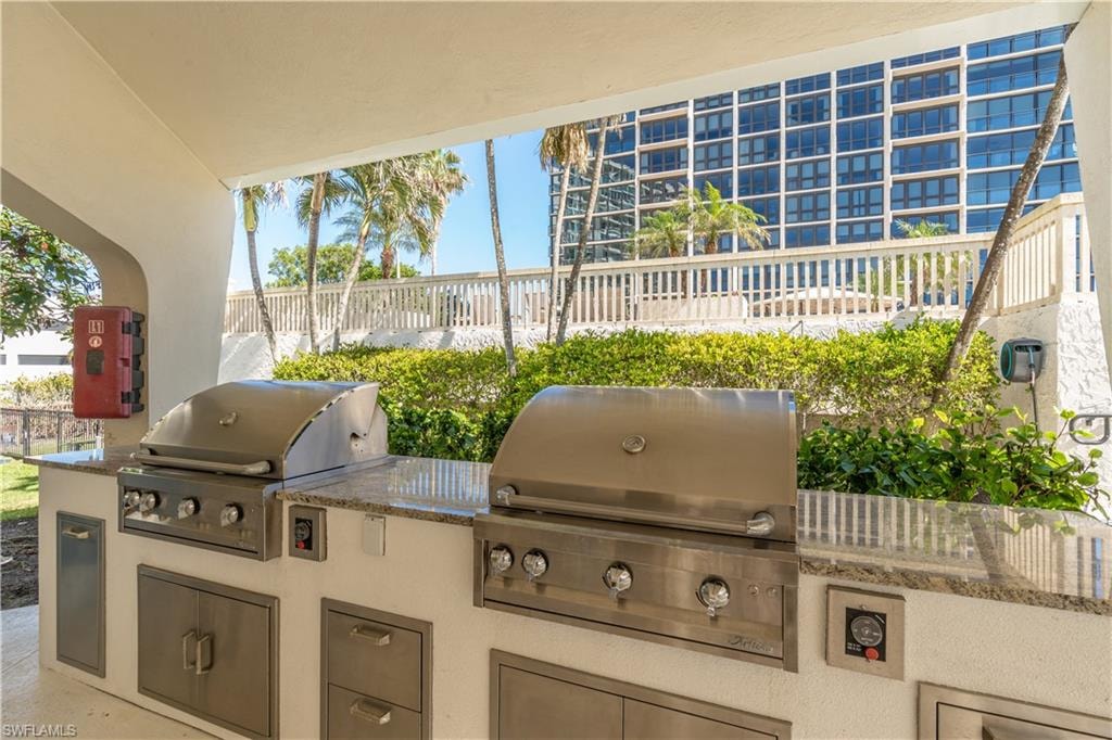 Outdoor kitchen and area for grilling