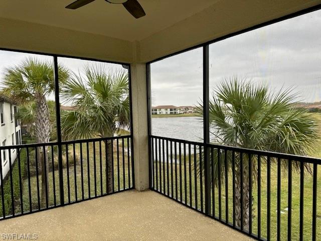 Spectacular corner water view and ceiling fan