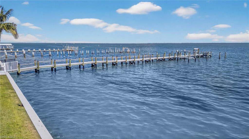 Dock with a water view