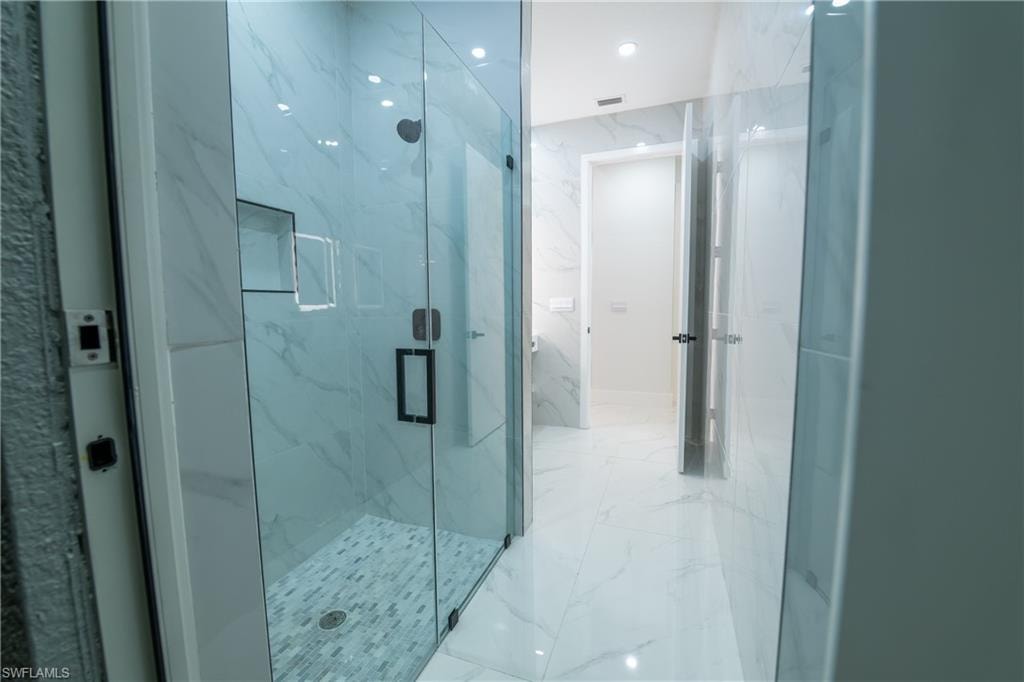 Bathroom with walk in shower
