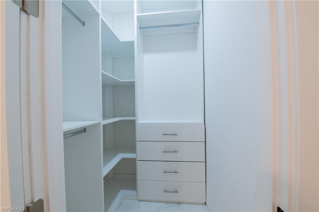 View of walk in closet