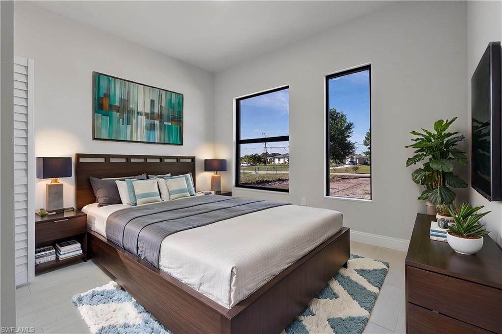 Bedroom with baseboards
