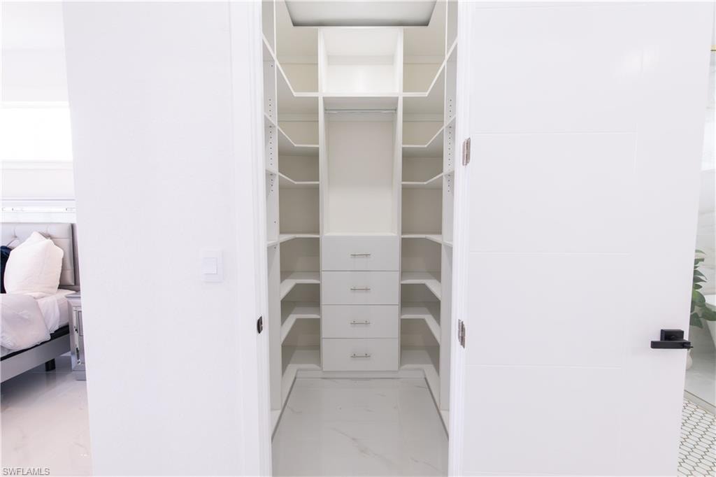 View of walk in closet