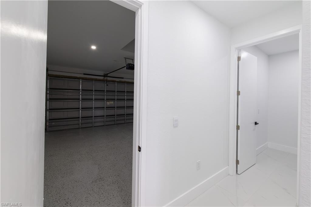 Hallway with baseboards