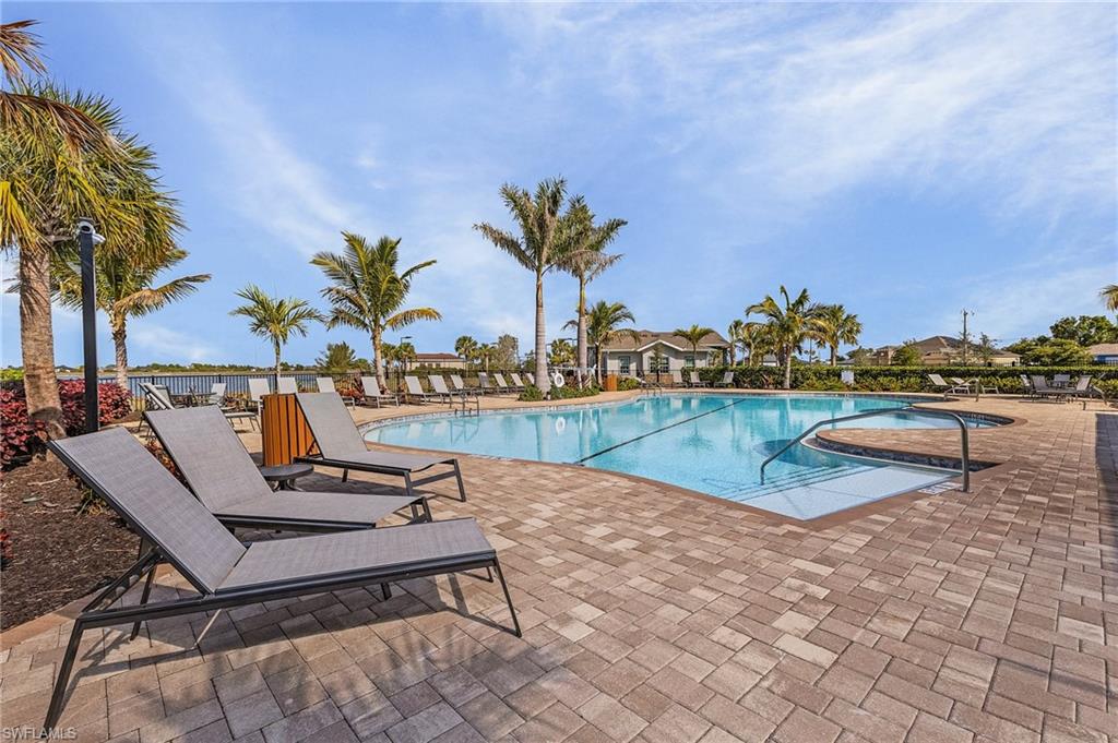 View of pool featuring a patio area