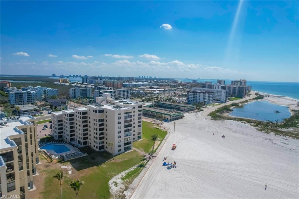 Drone / aerial view at the back of the Sandarac Buildings