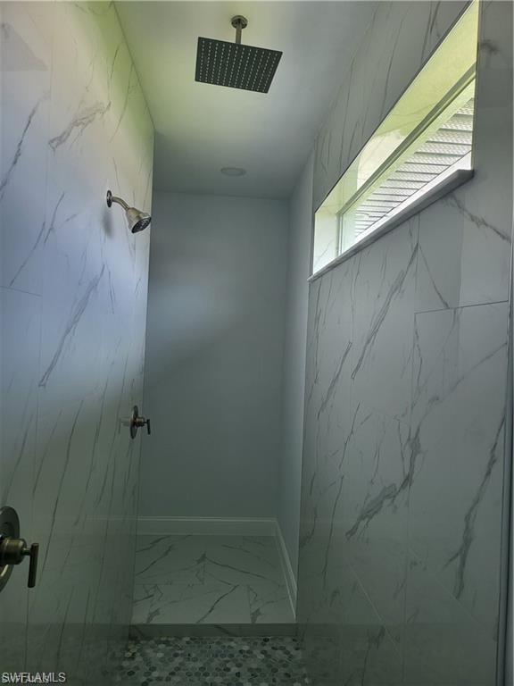 Bathroom featuring a shower