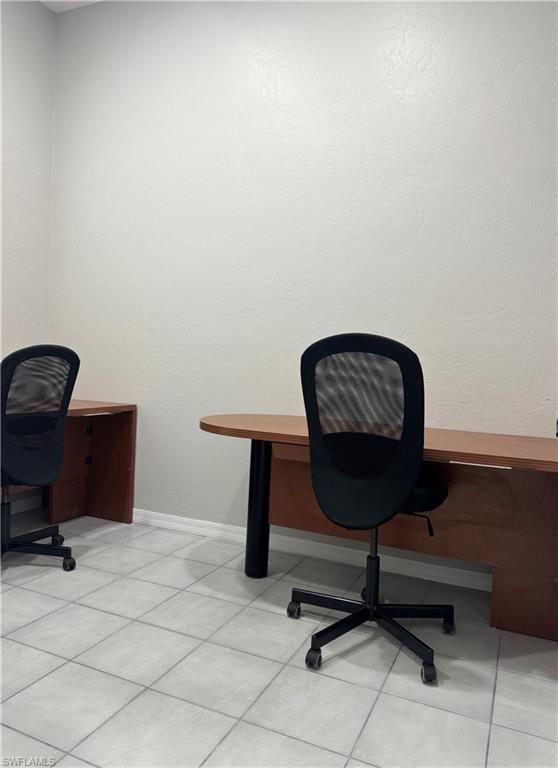 View of tiled office space