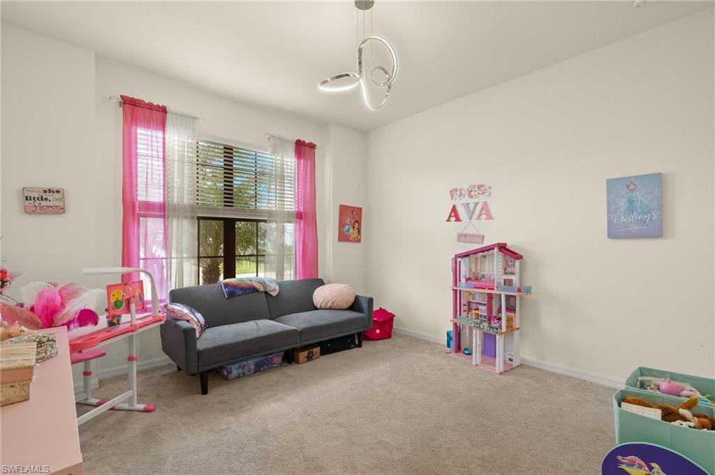 Playroom featuring carpet floors