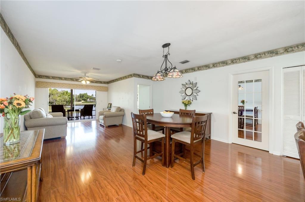 Looking to living room and lanai with view