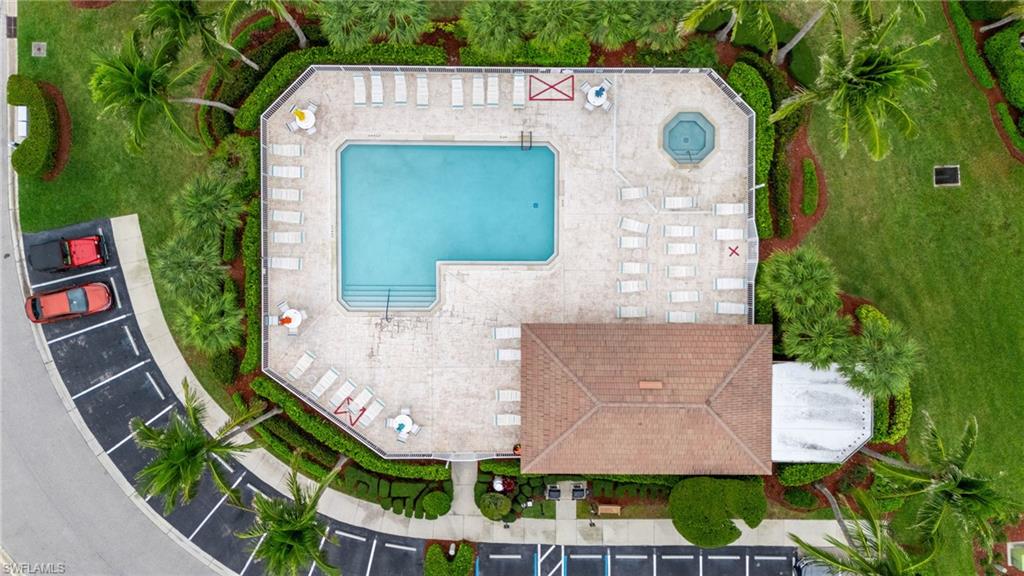 Birds eye view of Pool Area