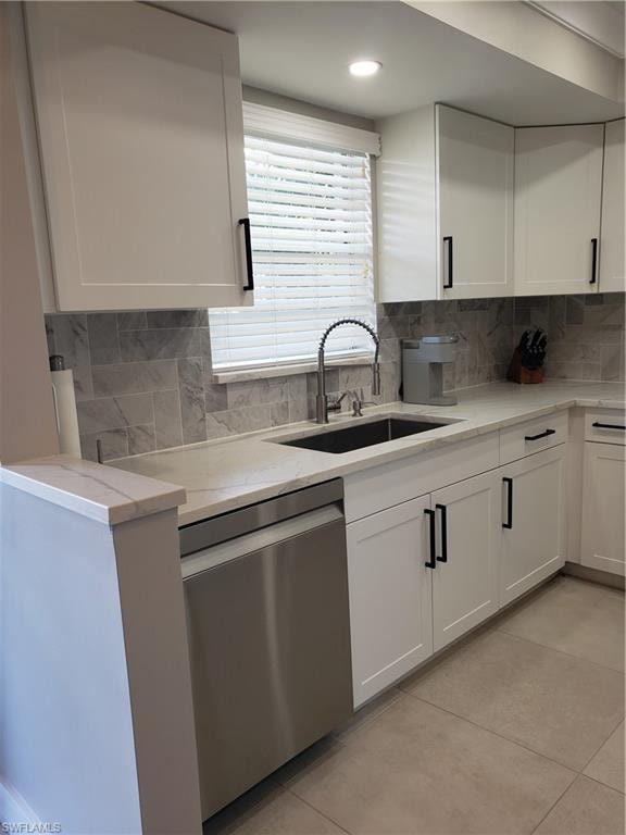 Kitchen has new sink and faucet, new stainless steel dishwasher