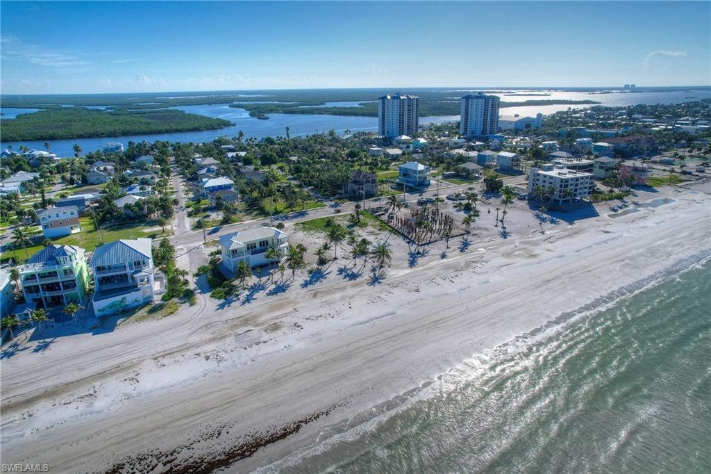 Aerial view of expansive beach
