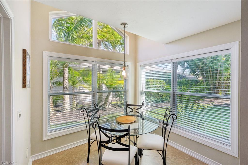 Dining area with baseboards