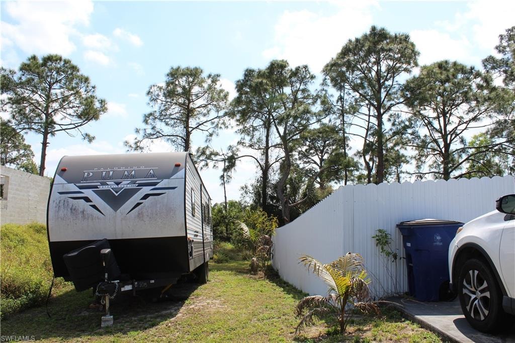 Room for RV on side of property