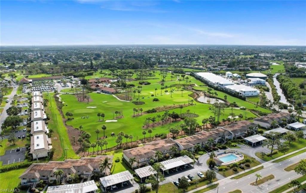 Aerial view with golf course view
