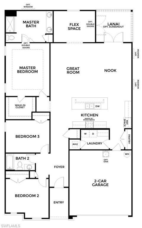 Model home - actual features may vary.