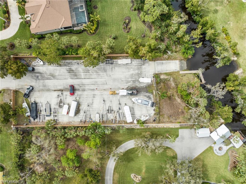 Aerial of boat ramp