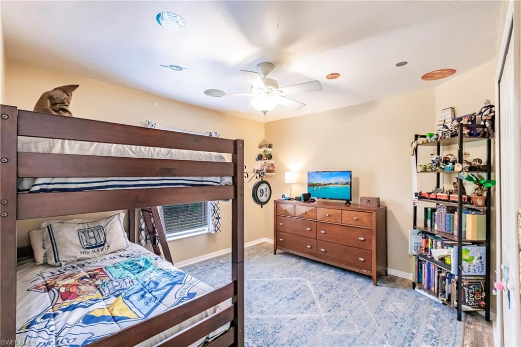 Bedroom 3 with ceiling fan