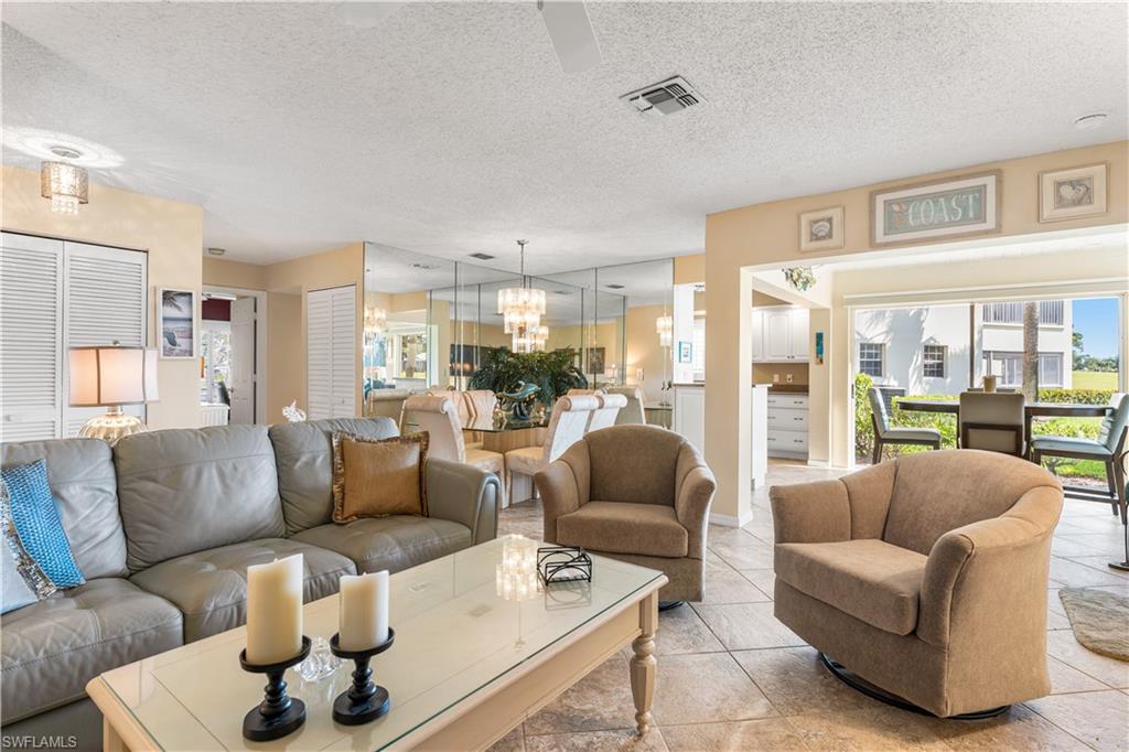 This condo flows seamlessly from living room to lanai.