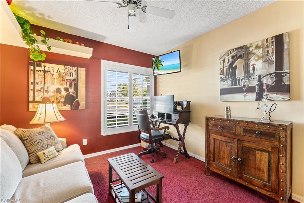 3rd bedroom has a sleeper sofa. Plantation shutters