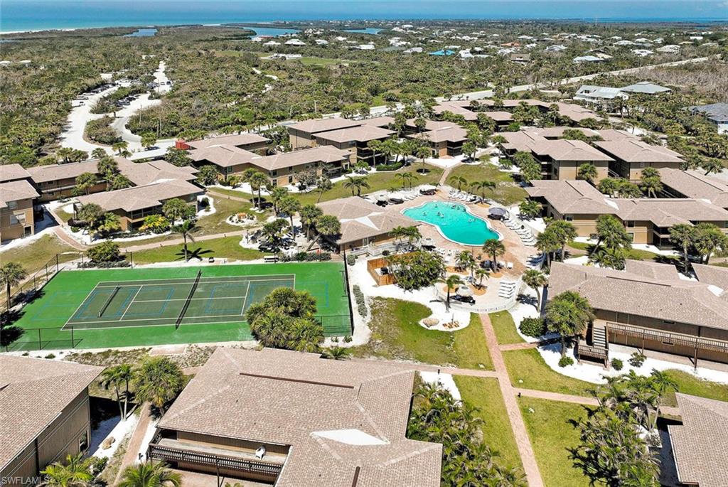 Bird's eye view with a residential view