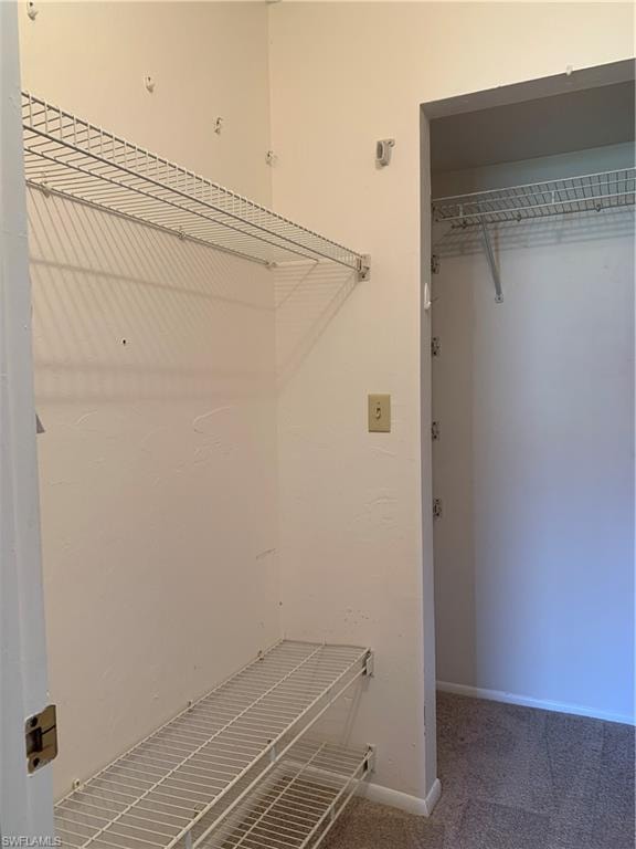 View of walk in closet.