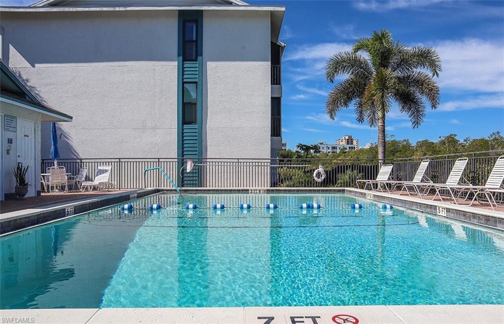 Pool with fence