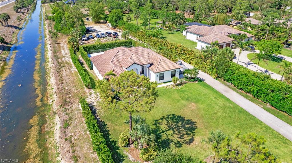 View from above of property featuring a large body of water
