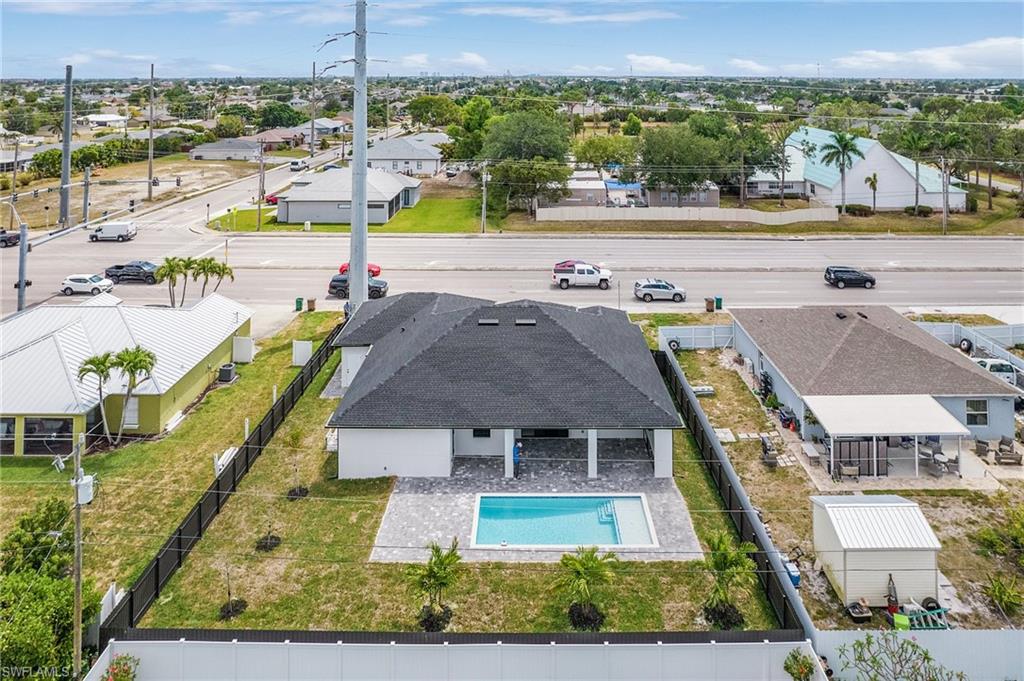 Drone / aerial view with a residential view