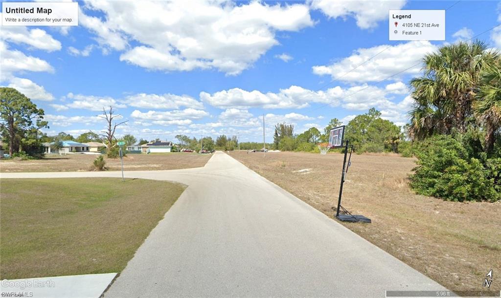 View of road towards North