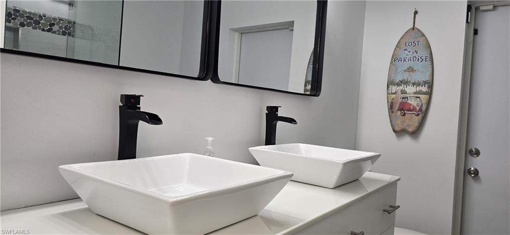 Bathroom featuring vanity
