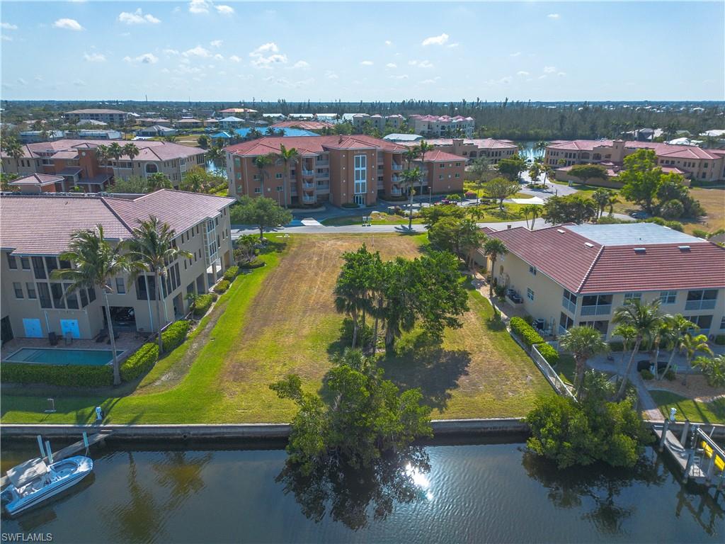Aerial view of a large body of water